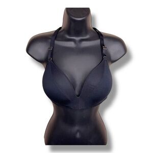 34D Lively All You Wireless Tshirt Bra Black Multi-way Molded Lightly Lined